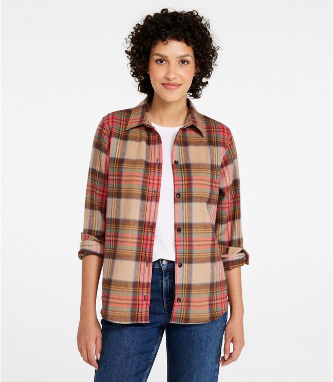 Women's Scotch Plaid Flannel Shirt, Relaxed, Regular - Quest Outdoors
