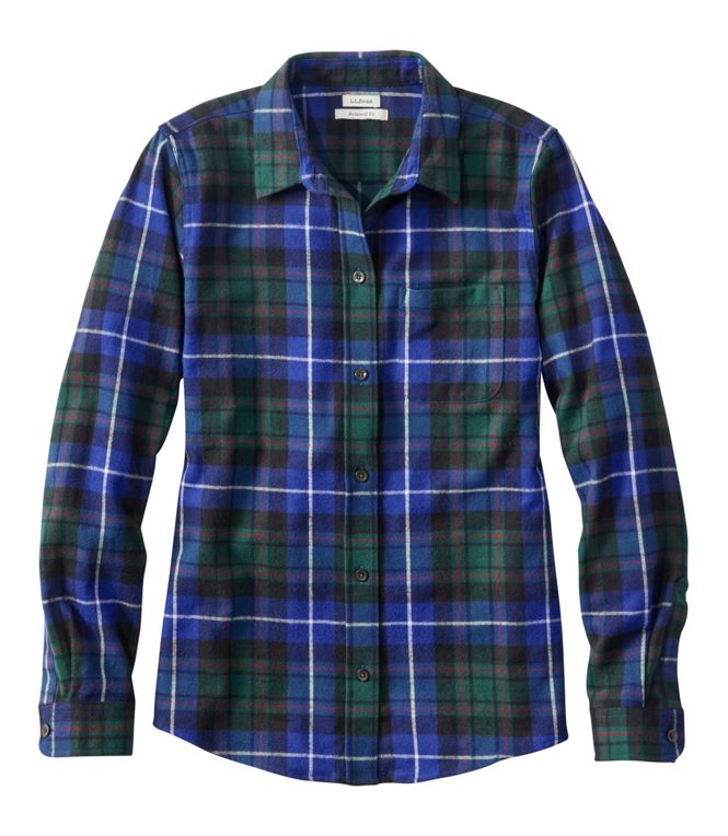 Women's Scotch Plaid Flannel Shirt, Relaxed, Regular - Quest Outdoors