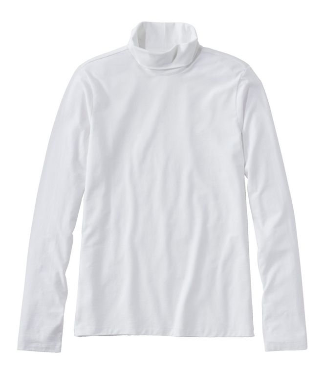 Women's Soft Stretch Supima - Blend Tee, Turtleneck, Regular - Quest Outdoors