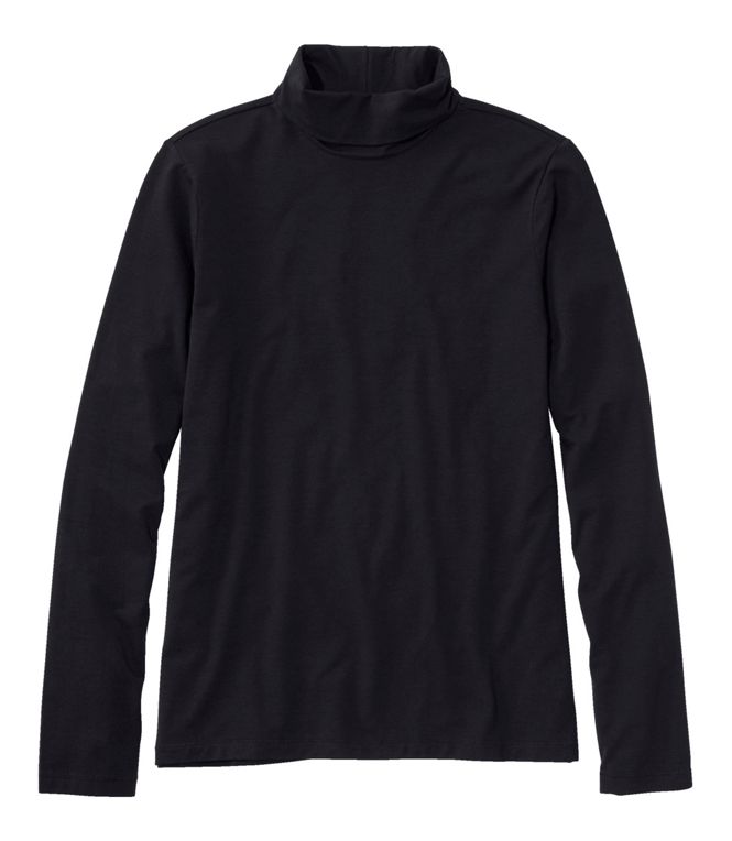 Women's Soft Stretch Supima - Blend Tee, Turtleneck, Regular - Quest Outdoors