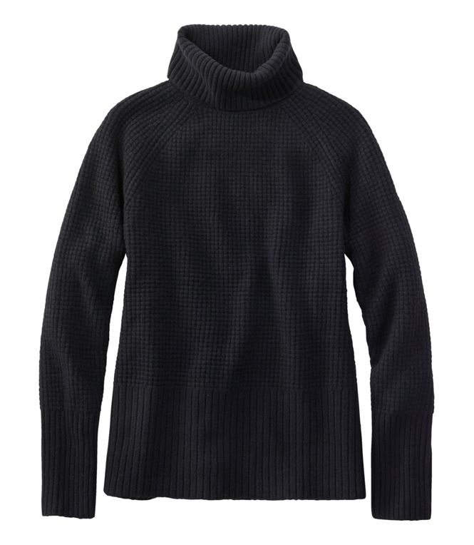 Women's SuperSoft Waffle Sweater, Turtleneck, Regular - Quest Outdoors