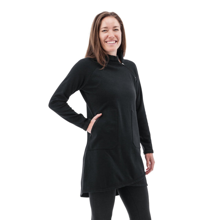 Women's Weekend Mock Neck Fleece Dress - Quest Outdoors