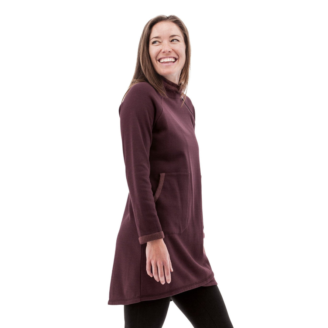 Women's Weekend Mock Neck Fleece Dress - Quest Outdoors