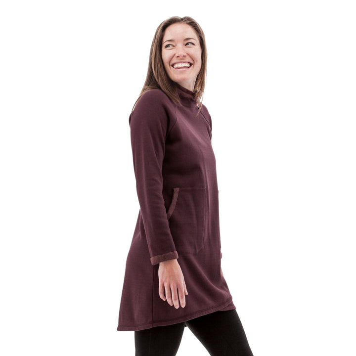 Women's Weekend Mock Neck Fleece Dress - Quest Outdoors