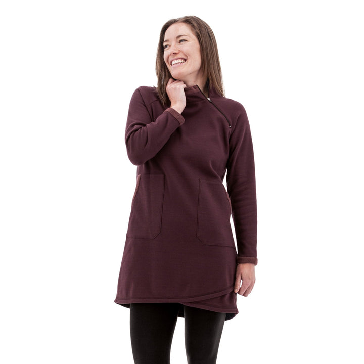 Women's Weekend Mock Neck Fleece Dress - Quest Outdoors